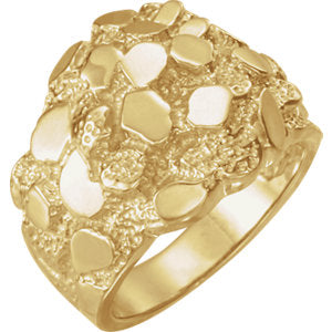 14K Yellow Nugget Ring - Siddiqui Jewelers