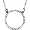 14K White 1/6 CTW Diamond 16" Necklace - Siddiqui Jewelers