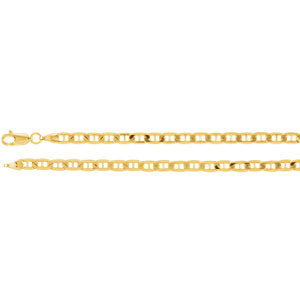 14K Yellow 3.7 mm Solid Anchor 7" Chain - Siddiqui Jewelers
