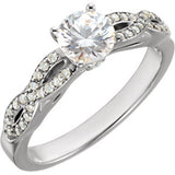 14K White 3/4 CTW Diamond Engagement Ring - Siddiqui Jewelers