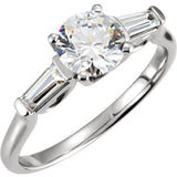 10K White 3/4 CTW Diamond Sculptural-Inspired Engagement Ring - Siddiqui Jewelers