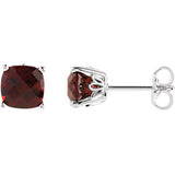 Sterling Silver Mozambique Garnet Earrings - Siddiqui Jewelers