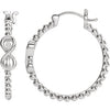 14K White Infinity-Inspired Hoop Earrings - Siddiqui Jewelers
