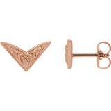 14K Rose Sculptural-Inspired Earrings - Siddiqui Jewelers