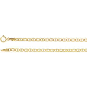 14K Yellow 2.25 mm Anchor 7" Chain - Siddiqui Jewelers