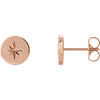 14K Rose 7.8 mm Starburst Earrings - Siddiqui Jewelers