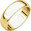 14K Yellow 6 mm Half Round Band Size 9.5 - Siddiqui Jewelers