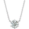 14K White 5/8 CT Diamond Solitaire 18" Necklace - Siddiqui Jewelers