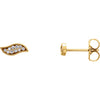 14K Yellow .07 CTW Diamond Earrings - Siddiqui Jewelers