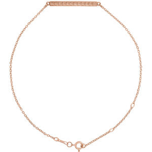 14K Rose Patterned Bar Bracelet - Siddiqui Jewelers