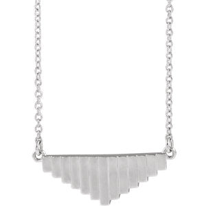 Sterling Silver 16" Geometric Necklace - Siddiqui Jewelers