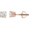 14K Rose 5 mm=1 CTW Diamond Earrings - Siddiqui Jewelers