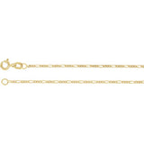 14K Yellow 1.5 mm Solid Figaro 7" Chain - Siddiqui Jewelers
