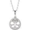Sterling Silver Youth Butterfly Disc 15" Necklace - Siddiqui Jewelers