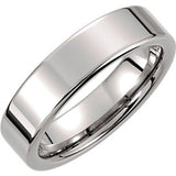 Tungsten 6 mm Flat Band Size 7.5 - Siddiqui Jewelers