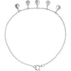 14K White 7" Charm Bracelet - Siddiqui Jewelers