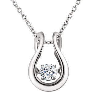 14K White 1/6 CT Diamond Mystara® 18" Necklace - Siddiqui Jewelers