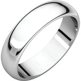 Sterling Silver 5 mm Half Round Band Size 9.5 - Siddiqui Jewelers