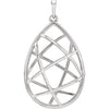 14K White Nest Design Pendant - Siddiqui Jewelers