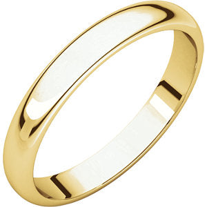 18K Yellow 3 mm Half Round Band Size 9.5 - Siddiqui Jewelers