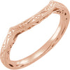 14K Rose Vintage-Inspired Matching Band for 7 mm Round Ring - Siddiqui Jewelers