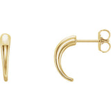 14K Yellow J-Hoop Earrings - Siddiqui Jewelers
