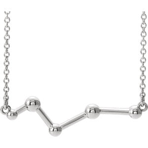Sterling Silver Constellation Bar 16" Necklace - Siddiqui Jewelers