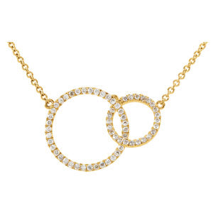 14K Yellow 1/3 CTW Diamond Circle 18" Necklace - Siddiqui Jewelers