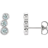 14K White 1/2 CTW Diamond Ear Climbers - Siddiqui Jewelers