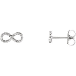 14K White Infinity-Inspired Rope Earrings - Siddiqui Jewelers