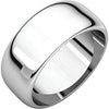 14K White 8 mm Half Round Band Size 9.5 - Siddiqui Jewelers