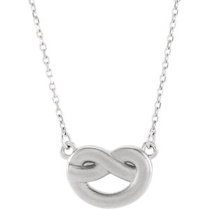 Sterling Silver Knot 16-18" Necklace - Siddiqui Jewelers