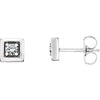 Sterling Silver 1/8 CTW Diamond Earrings - Siddiqui Jewelers