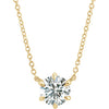 14K Yellow 1/4 CT Diamond Solitaire 18" Necklace - Siddiqui Jewelers