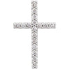 14K White 1/3 CTW Petite Diamond Cross Pendant - Siddiqui Jewelers