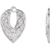 14K White Floral-Inspired Earring Jackets - Siddiqui Jewelers