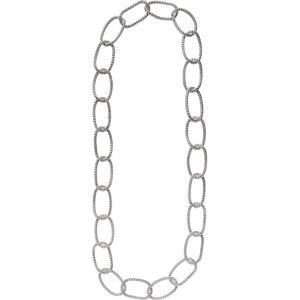 Sterling Silver Mesh Link 35" Necklace - Siddiqui Jewelers