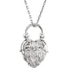 Sterling Silver Vintage-Inspired Heart 18" Necklace - Siddiqui Jewelers
