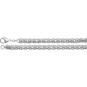 Sterling Silver 6 mm Byzantine 7" Chain - Siddiqui Jewelers