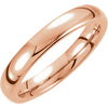 Tungsten with 18K Rose Gold PVD 4 mm Half Round Band Size 6.5 - Siddiqui Jewelers
