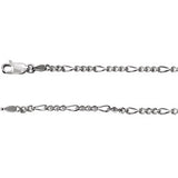 Sterling Silver 2.5 mm Figaro 7" Chain - Siddiqui Jewelers