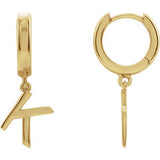 14K Yellow Initial K Earring - Siddiqui Jewelers