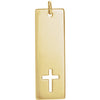 14K Yellow Pierced Cross Pendant - Siddiqui Jewelers