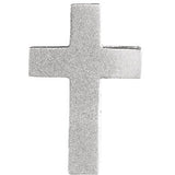 14K White 13.5x9 mm Scroll Cross Slide Pendant - Siddiqui Jewelers