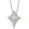 14K Yellow 1/10 CTW Diamond Kite 16-18" Necklace - Siddiqui Jewelers