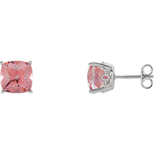 Sterling Silver Pink Passion Topaz Earrings - Siddiqui Jewelers