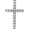 14K White 1/2 CTW Petite Diamond Cross Pendant - Siddiqui Jewelers