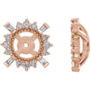 14K Rose 1/6 CTW Diamond Earrings Jackets with 4.9 mm ID - Siddiqui Jewelers