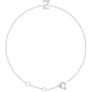 14K White .06 CTW Diamond Initial Z 6-7" Bracelet - Siddiqui Jewelers