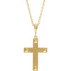 14K Yellow Cross 20" Necklace - Siddiqui Jewelers